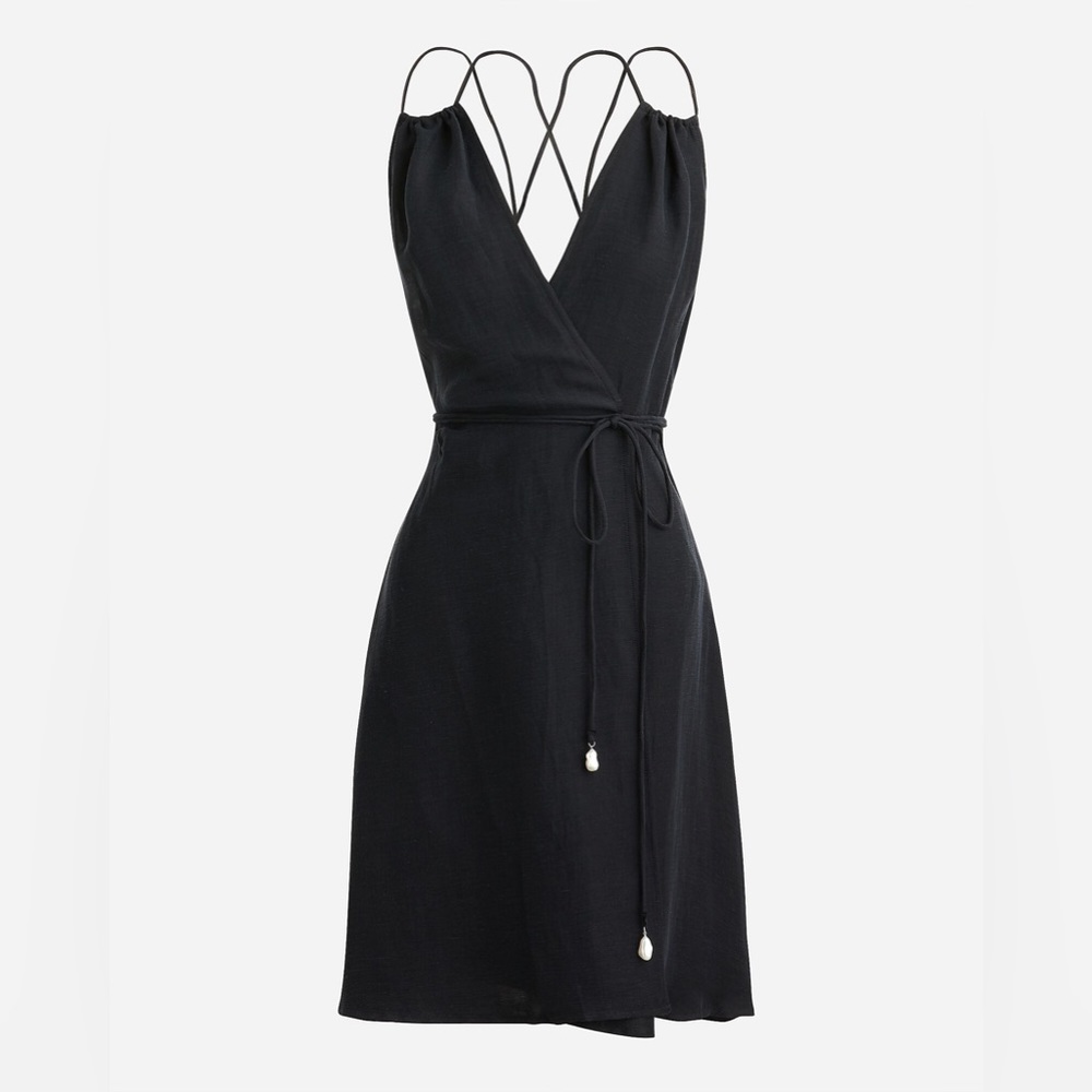 J.Crew Strappy linen-cupro blend dress